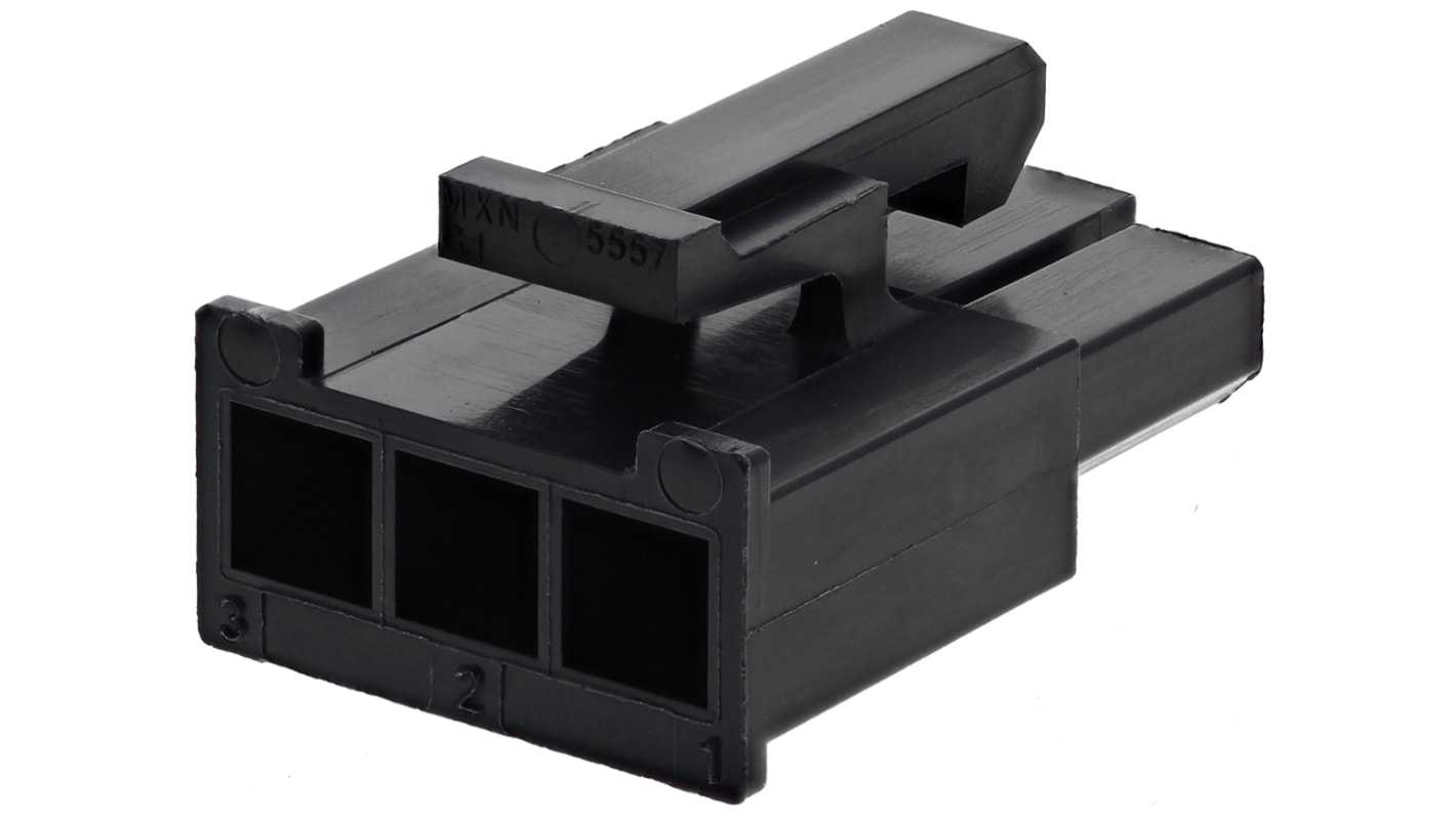 Carcasa de conector Molex 50-29-1662, Serie Mini-Fit Jr, paso: 4.2mm, 3 contactos, , 1 fila filas, Recto, Hembra,