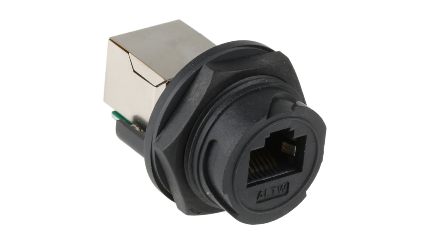 Conector RJ45 Cat5e Hembra Amphenol Industrial serie RDP, de 8/8 vías, apantallamiento STP