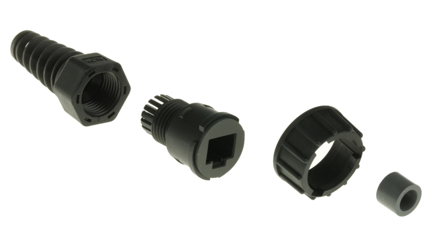 Amphenol Industrial RJ45 モジュラーコネクタ, オス, RJ45コネクタ, ケーブルマウント, RDP-00AMMA-TLM7001