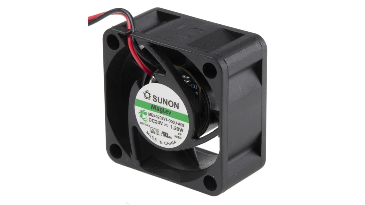 Sunon MB Series Axial Fan, 24 V dc, DC Operation, 15m³/h, 1.2W, 50mA Max, 40 x 40 x 20mm