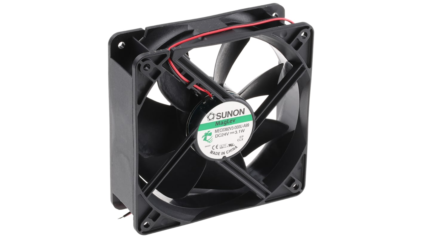 Sunon ME Series Axial Fan, 24 V dc, DC Operation, 158m³/h, 3.1W, 130mA Max, 120 x 120 x 38mm