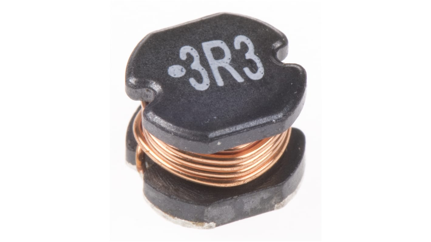 Inductor de montaje en superficie bobinado Wurth, 3,3 μH, ±20%, no apantallado 5848, SRF:43MHZ, 4A Idc, Serie WE-PD2