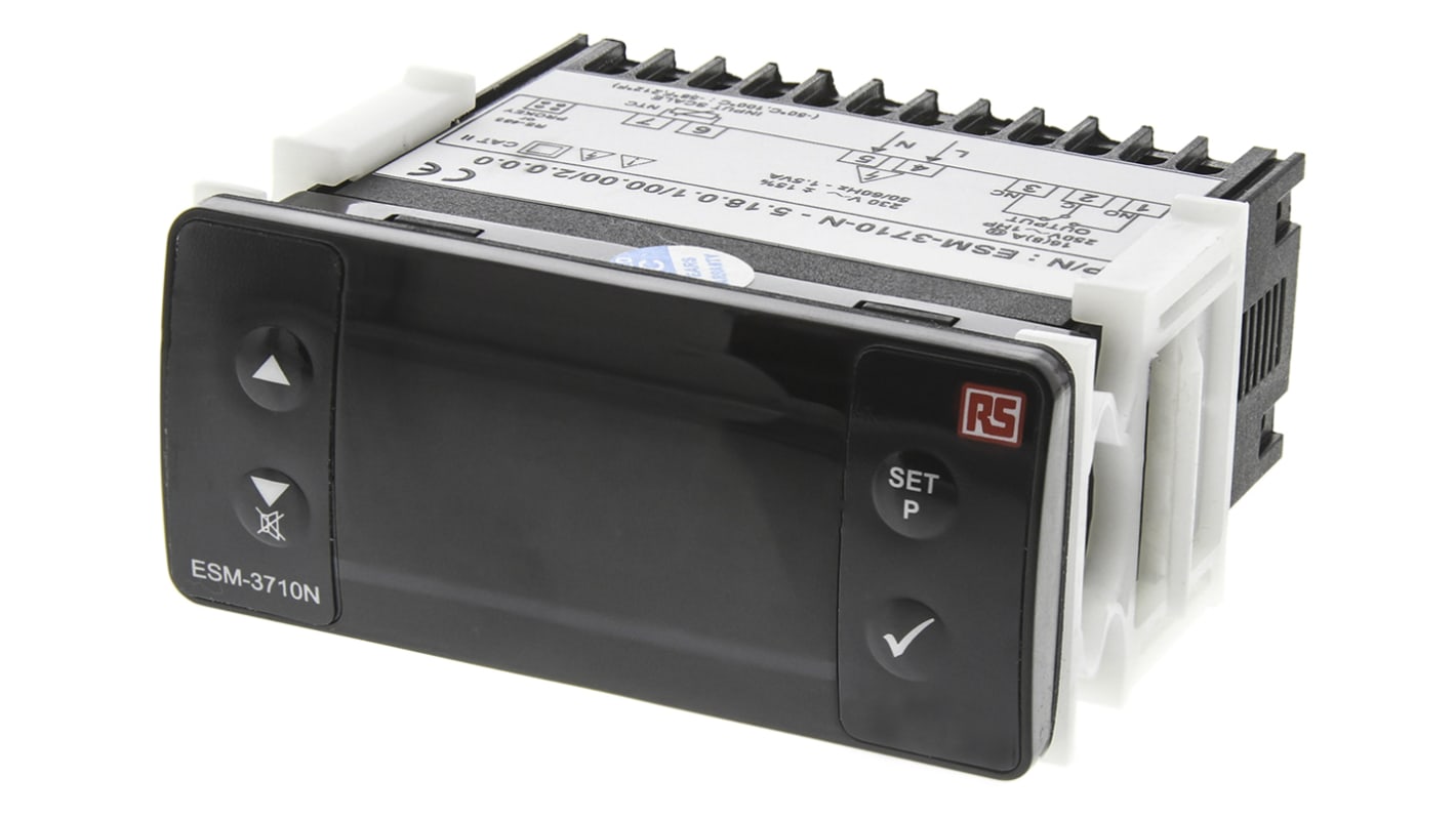 RS PRO On/Off Temperature Controller, 76 x 34.5mm, NTC Input, 230 V ac Supply