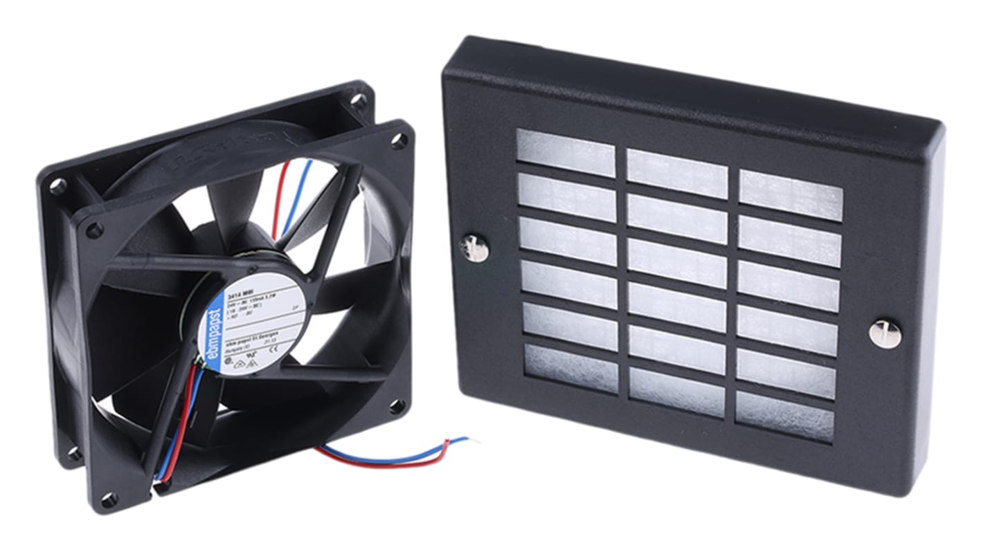 ebm-papst Axiális ventilátor készlet, 24 V DC, 92 x 92 x 25mm, 102m³/h, 3250rpm