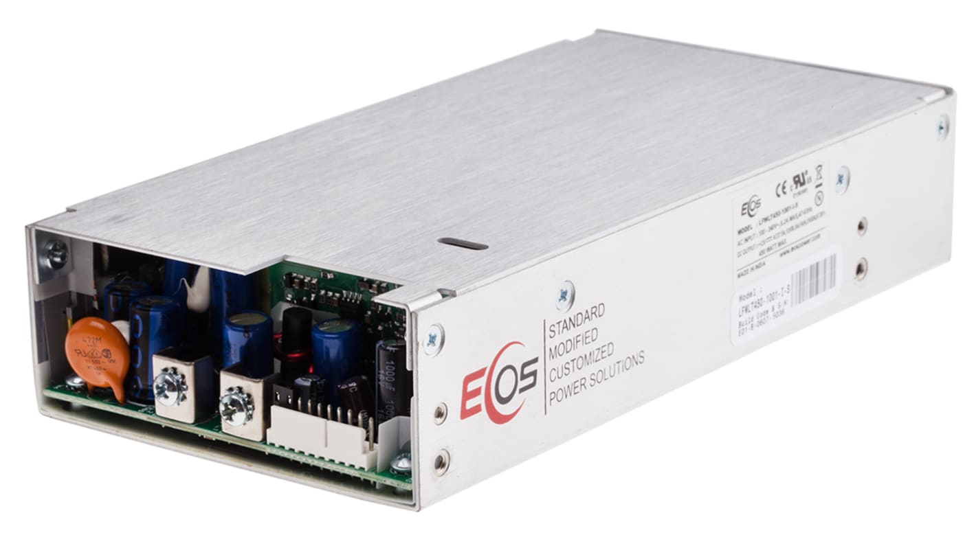 EOS Switching Power Supply, LFWLT450-1001-I-S, 12V dc, 37.5A, 155 → 450W, 1 Output, 120 → 390 V dc, 90