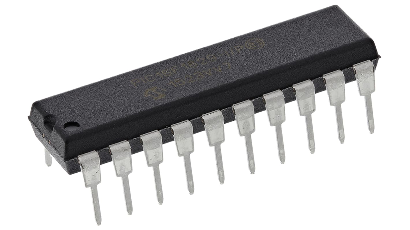 Microchip PIC16F1829-I/P, 8bit PIC Microcontroller, PIC16F, 32MHz, 8 kB Flash, 20-Pin PDIP