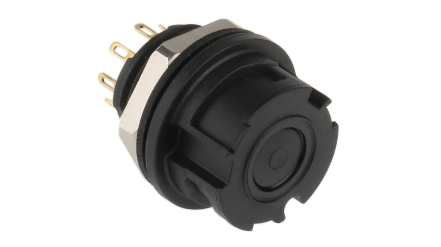 Binder Circular Connector, 8 Contacts, Panel Mount, Miniature Connector, Socket, Female, IP67, 770 Series