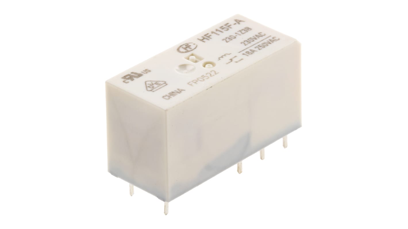 Przekaźnik mocy 230V ac SPDT RS PRO 750mW, montaż PCB 32500Ω Otwór przezierny