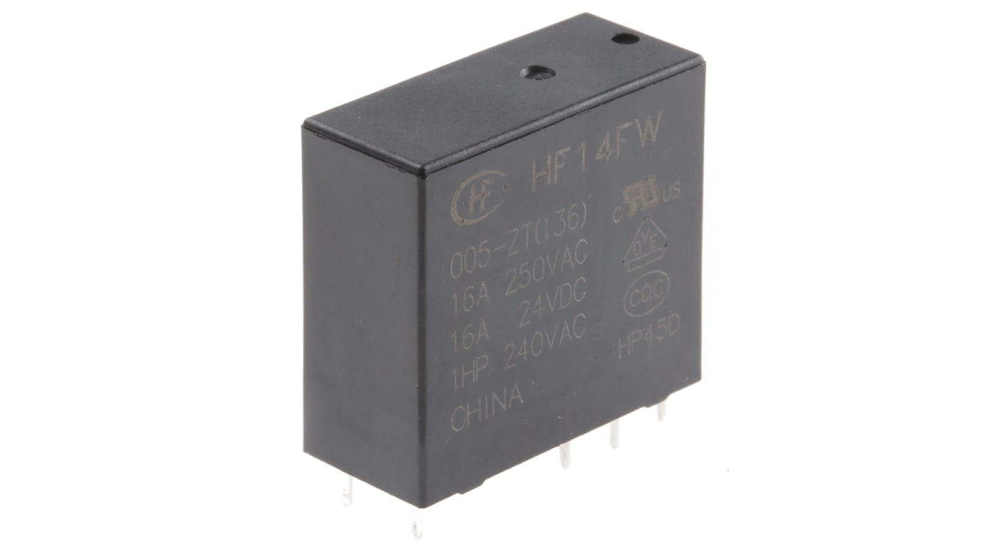 RS PRO PCB Mount Power Relay, 5V dc Coil, 20A Switching Current, SPDT