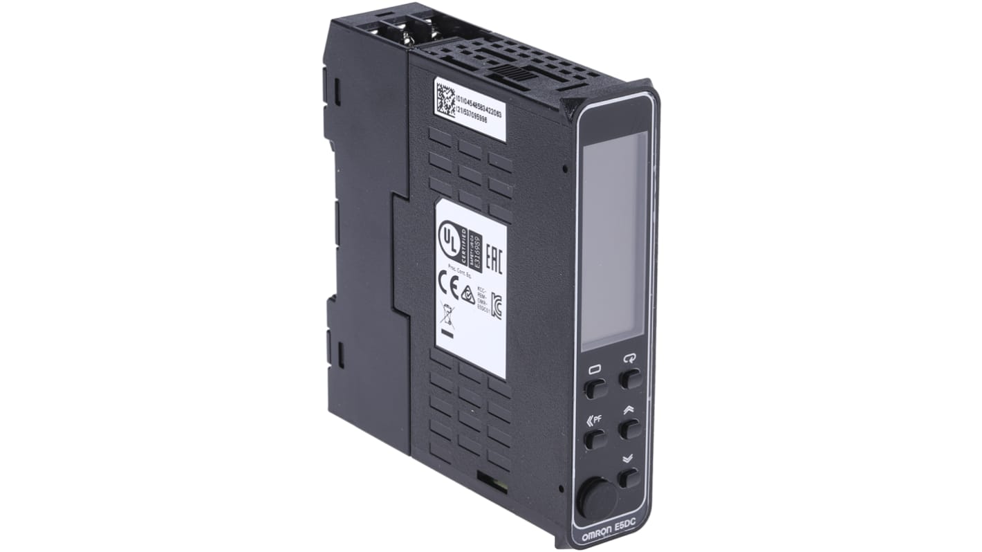 Controlador de temperatura PID Omron serie E5DC, 22.5mm, 100 → 240 V ac Universal, 2 salidas Relé
