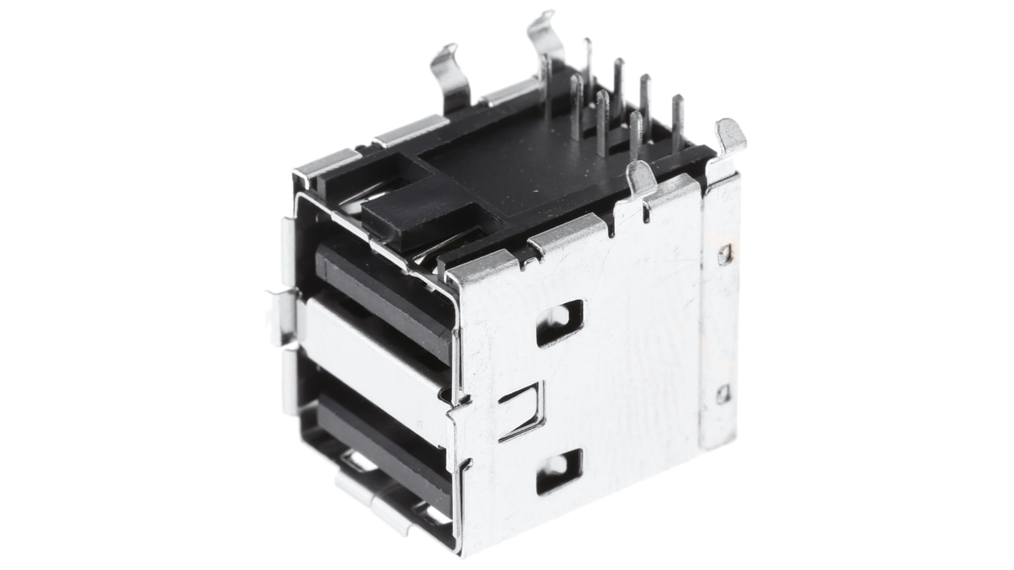 Molex Right Angle, Through Hole, Socket Type A USB Connector