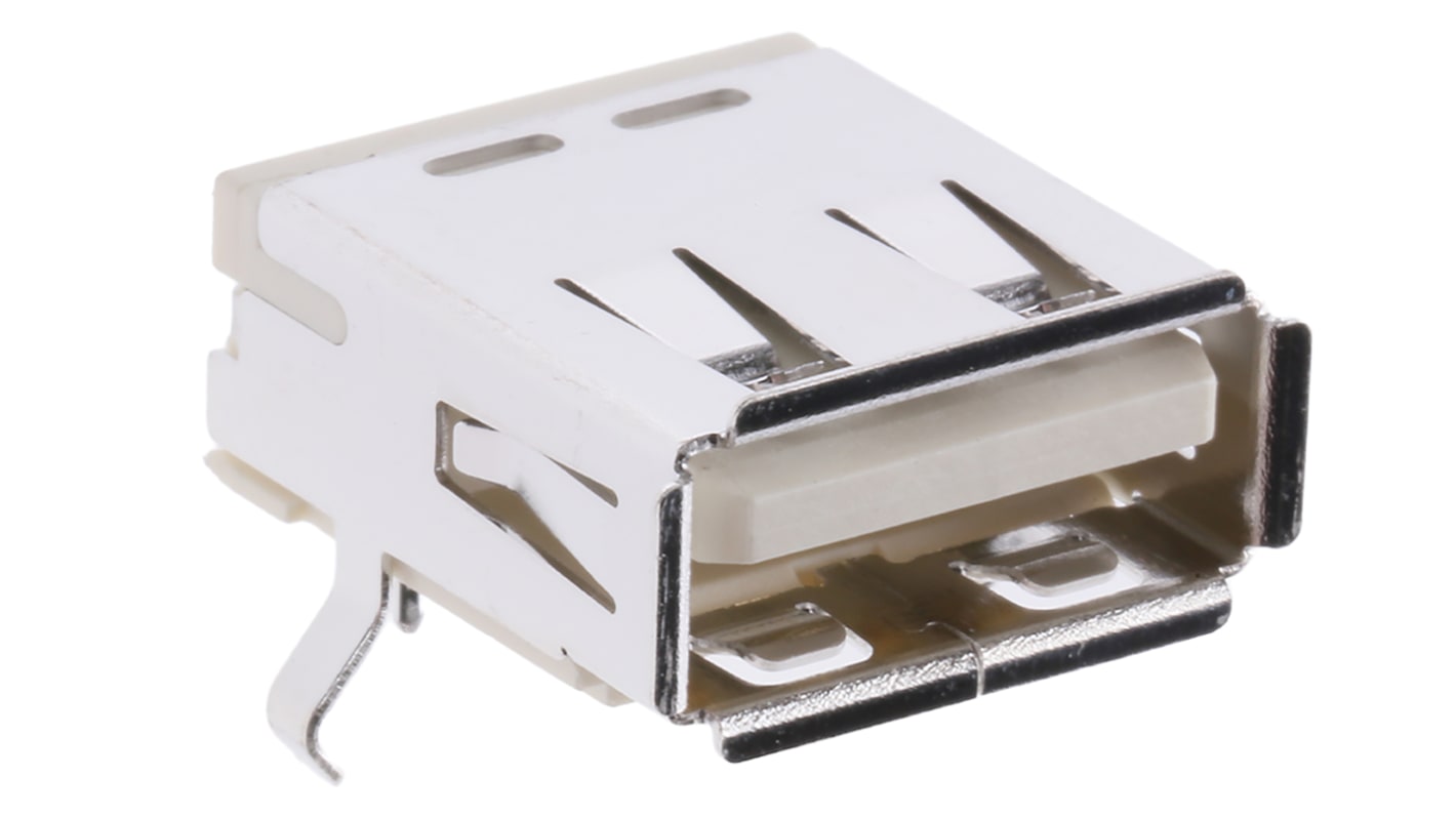 Conector USB Molex 67643-3910, Hembra, , 1 puerto puertos, Ángulo de 90° , Orificio Pasante, 30,0 V., 1.5A 67643