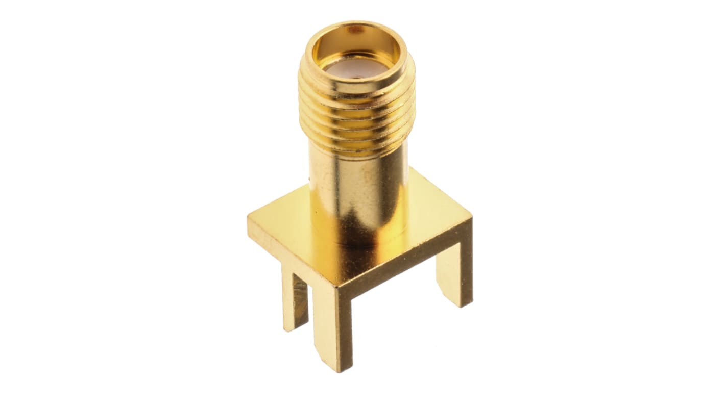 Molex SMA Series, jack Edge Mount SMA Connector, 50Ω, Solder Termination, Straight Body