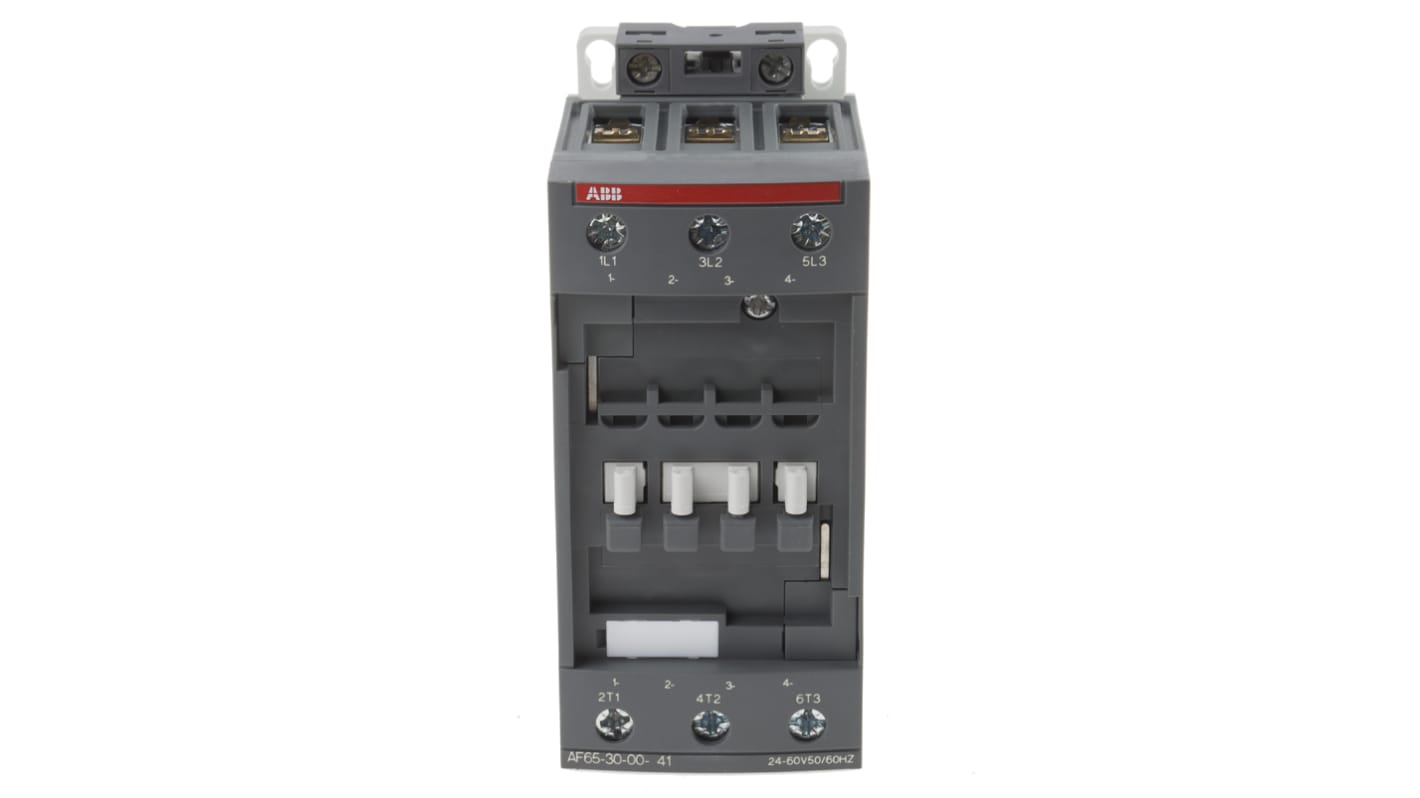 ABB AF Series Contactor, 24 → 60 V ac Coil, 3-Pole, 105 A, 30 kW, 3NO, 690 V ac