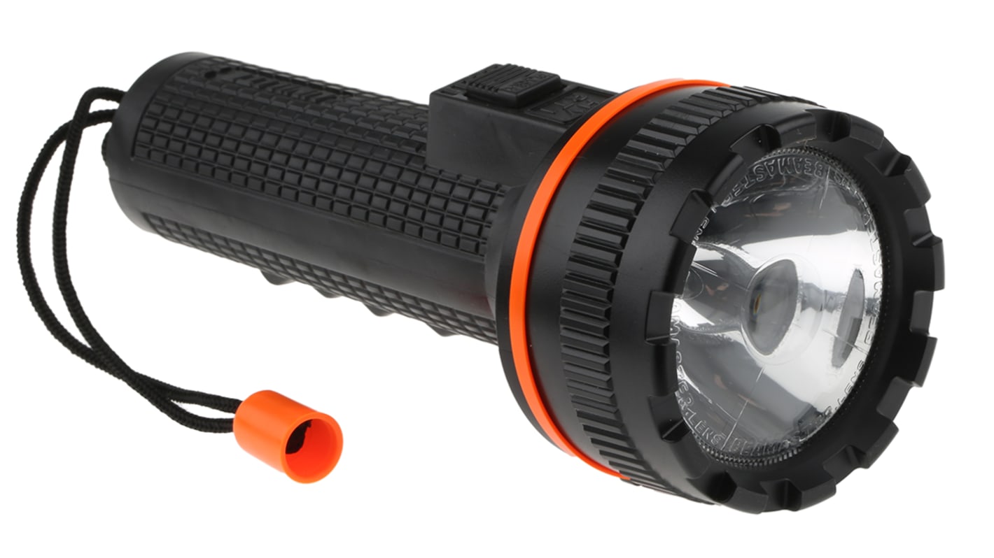 Unilite HV-RT1 LED-Taschenlampe LED Schwarz im Gummi-Gehäuse, 300 lm / 200 m, 215 mm