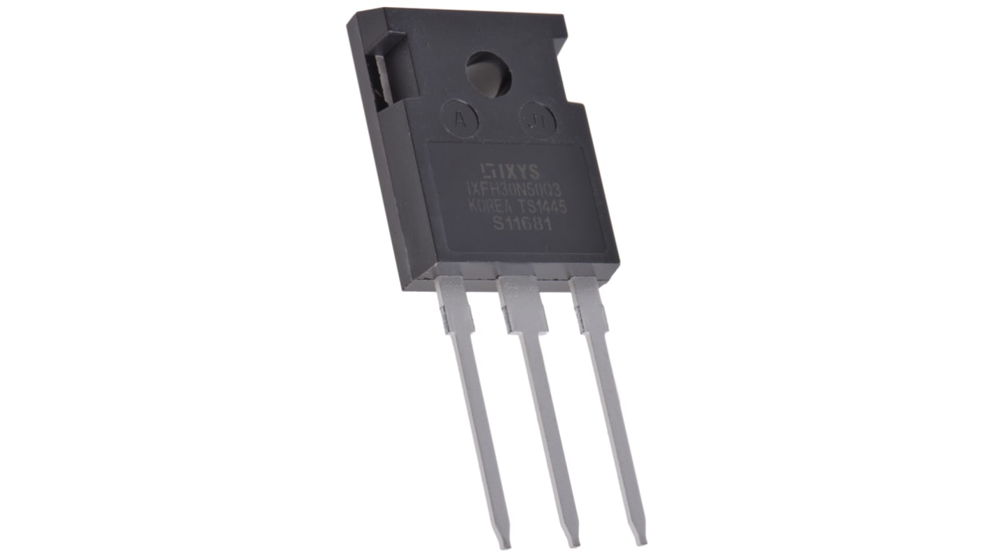 IXYS HiperFET, Q3-Class IXFH30N50Q3 N-Kanal, THT MOSFET 500 V / 30 A 690 W, 3-Pin TO-247