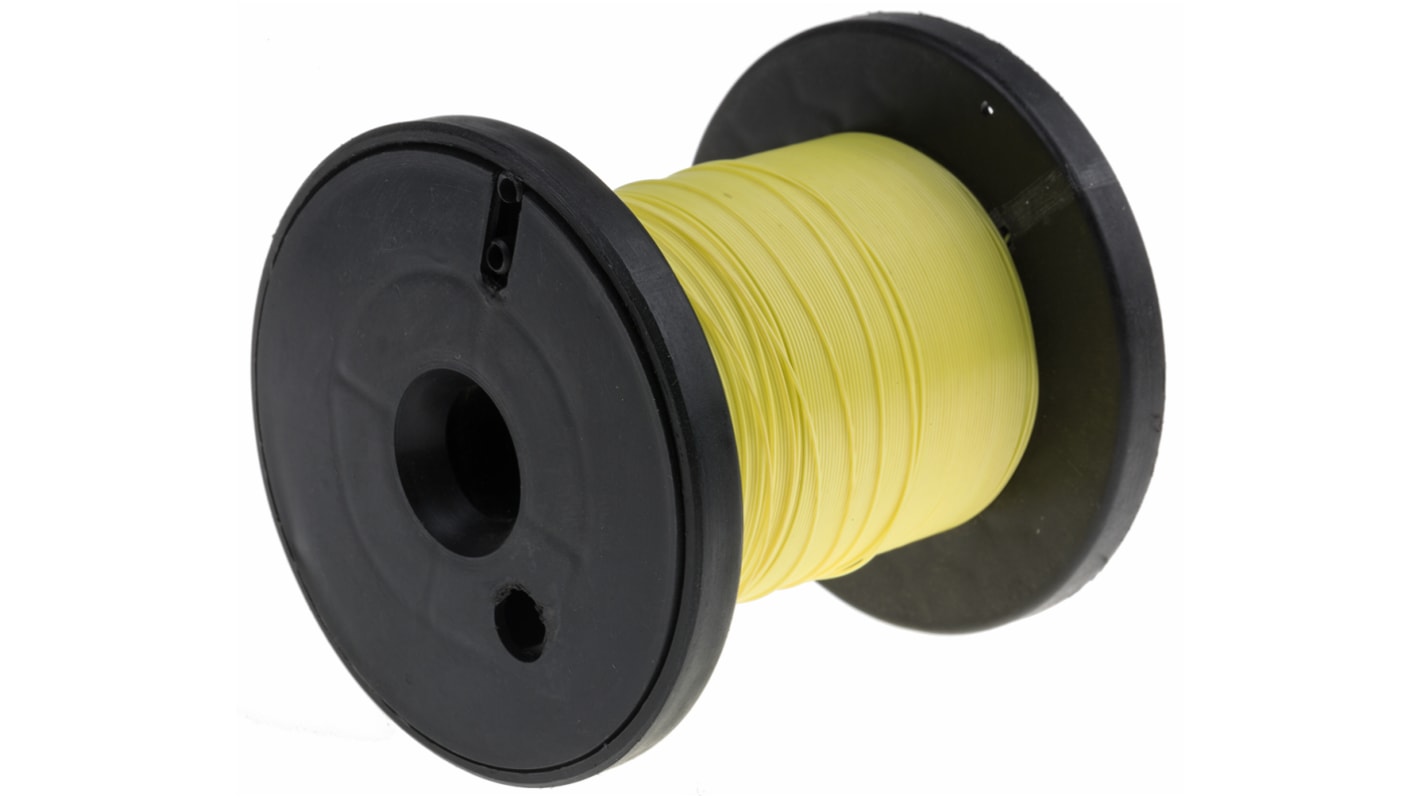 RS PRO Yellow 0.2 mm² Equipment Wire, 24 AWG, 1/0.51 mm, 50m, ETFE Insulation