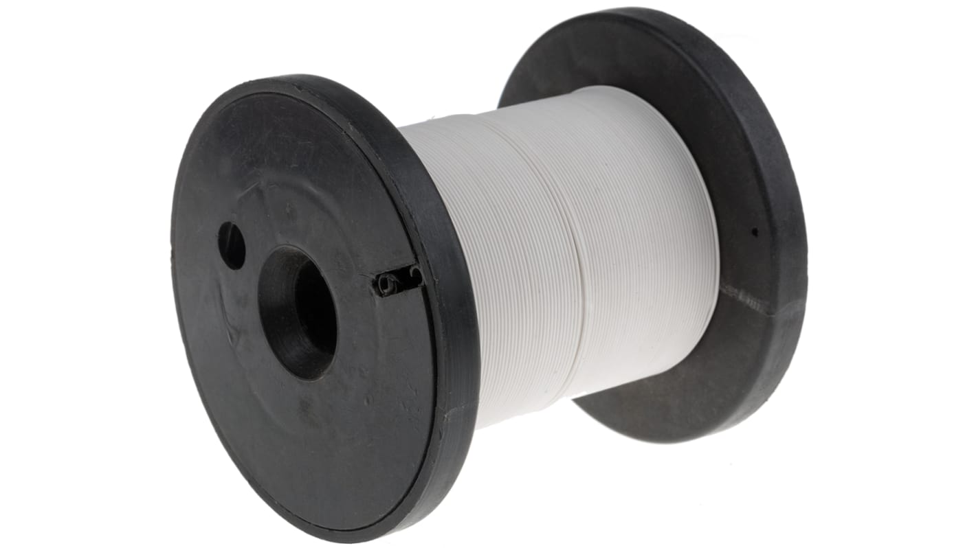 RS PRO White 0.13 mm² Equipment Wire, 26 AWG, 1/0.4 mm, 50m, ETFE Insulation