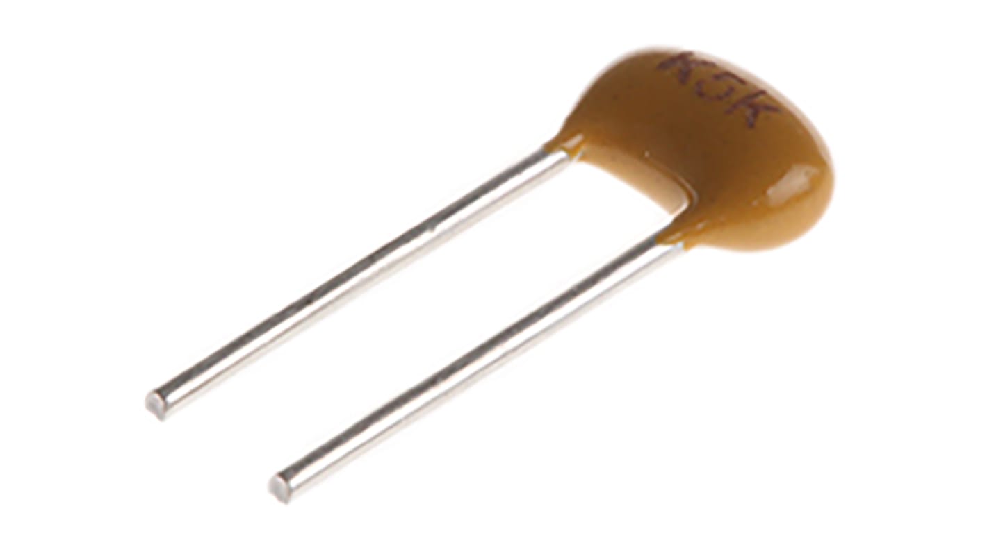 KEMET 220nF Multilayer Ceramic Capacitor MLCC, 50V dc V, ±10% , Through Hole