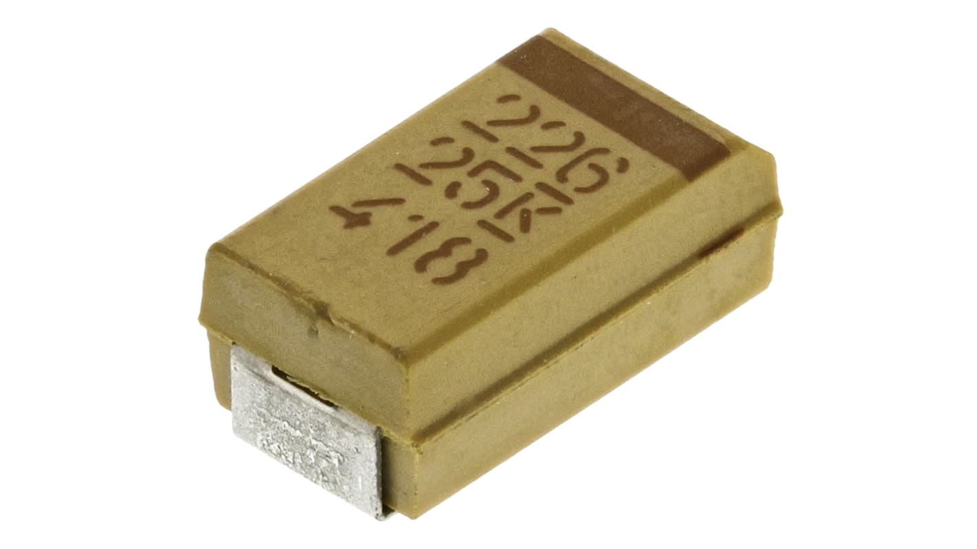 KEMET 22μF MnO2 Tantalum Capacitor 25V dc, T491 Series