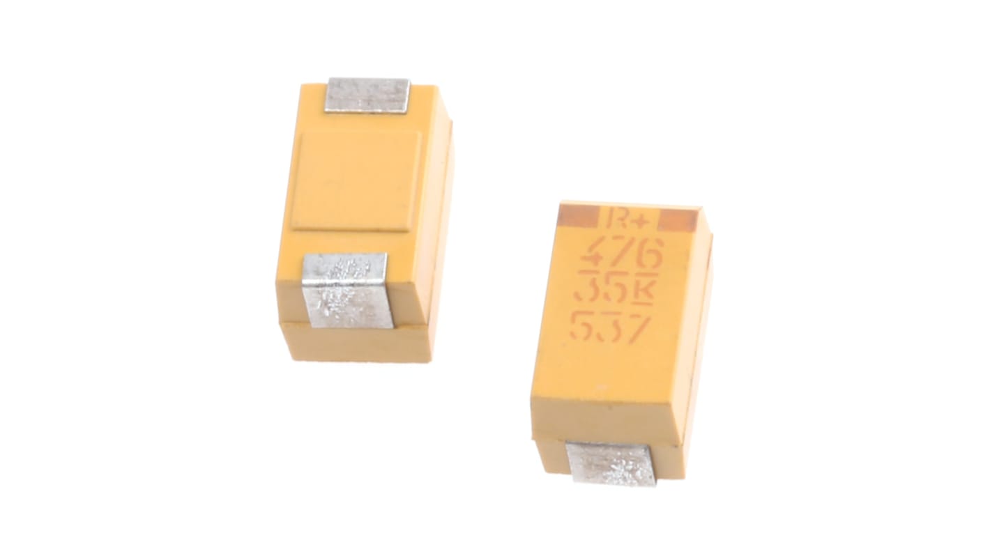 KEMET 47μF MnO2 Tantalum Capacitor 35V dc, T495 Series