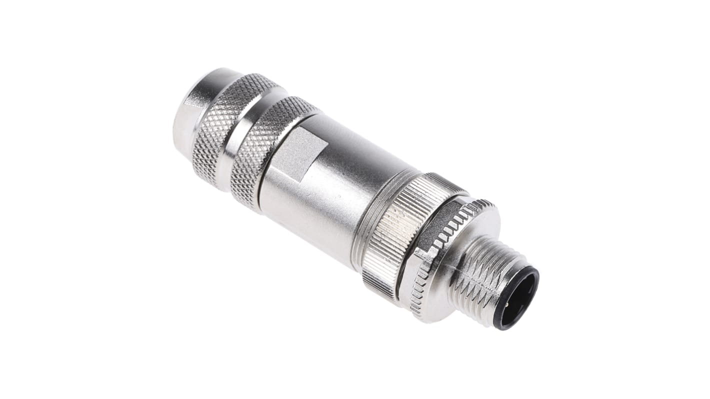 Phoenix Contact Circular Connector, 4 Contacts, Cable Mount, M12 Connector, Plug, Male, IP67, SACC Series