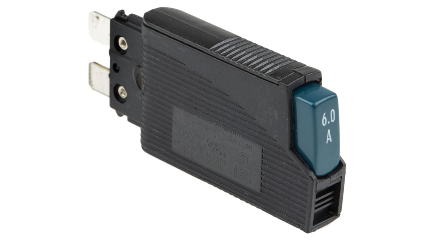 Phoenix Contact Thermal Circuit Breaker - TCP 6A Single Pole 65 V dc, 250V ac Voltage Rating, 6A Current Rating