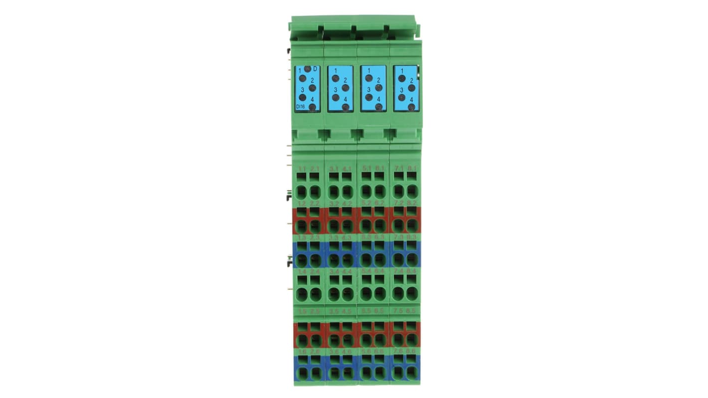 Phoenix Contact IB IL 24 DI 16-PAC Series Terminal Block, Digital, 19.2 → 30 V dc