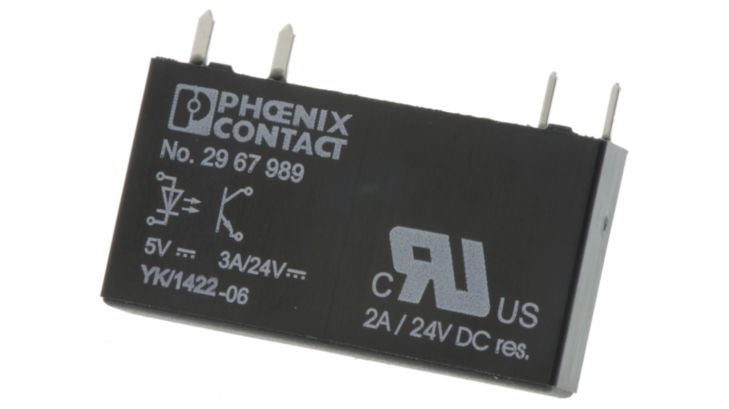 Relé de estado sólido Phoenix Contact, contactos SPST, control 4 → 6 V, montaje en PCB