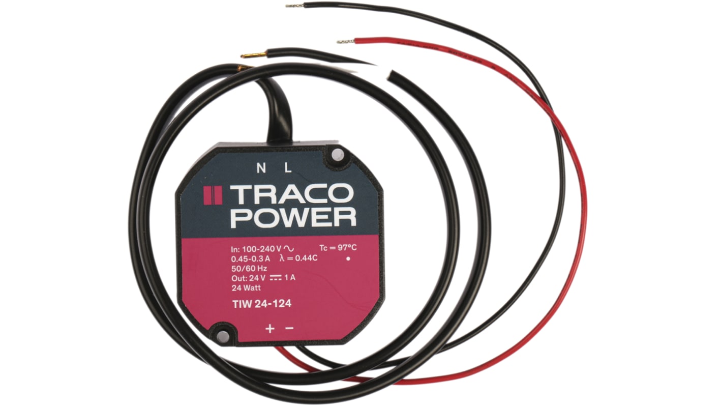 TRACOPOWER TIW Schaltnetzteil, 24V dc / 1A 24W 93 → 264V ac Gekapselt, Wandmontage