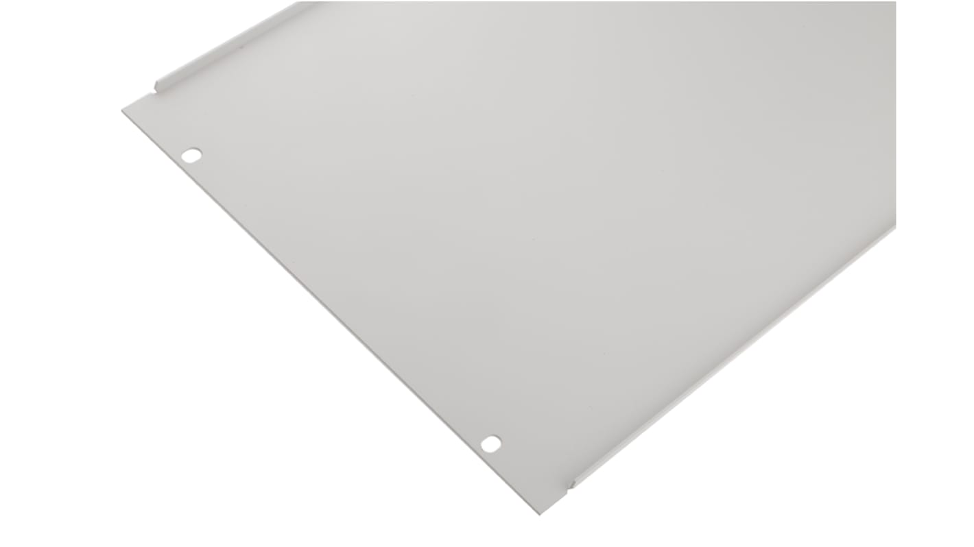 RS PRO Stahl Blindplatte 6U, 483 x 9mm, Grau