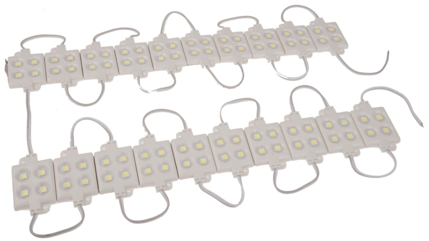 JKL Components 12V White LED Strip Light, 6000K Colour Temp, 54.8mm Length