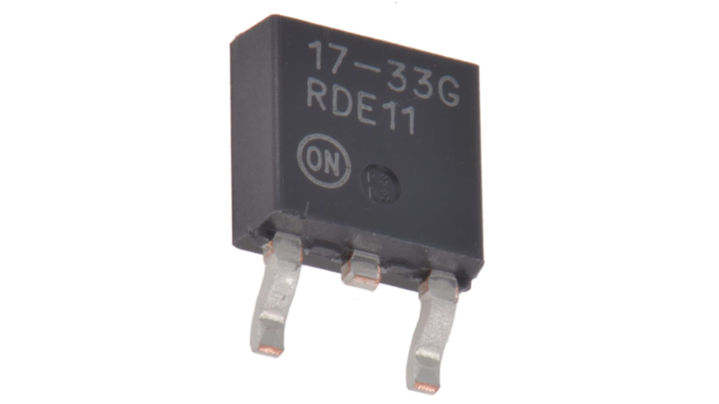 onsemi 電圧レギュレータ 低ドロップアウト電圧 3.3 V, 3-Pin, NCP1117DT33T5G