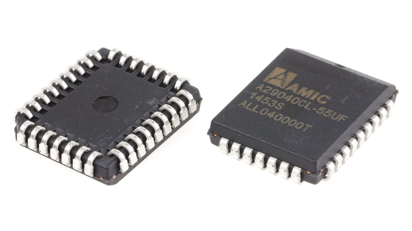 AMIC Technology 4Mbit Flash Memory Chip 32-Pin PLCC, A29040CL-55UF