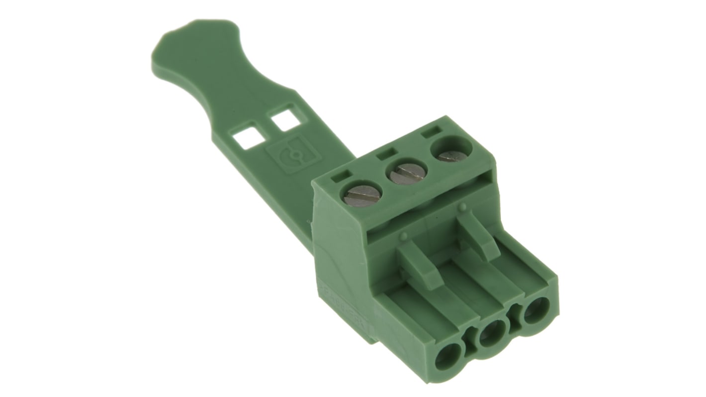 Phoenix Contact 5.08mm Pitch 3 Way Pluggable Terminal Block, Plug, Plug-In, Screw Termination