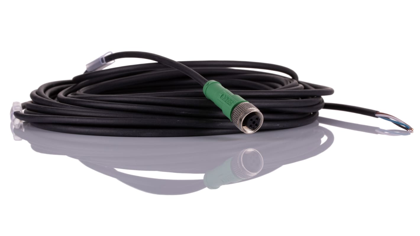 Cable de conexión Phoenix Contact, con. A M12 Hembra, 4 polos, con. B Sin terminación, cod.: A, long. 10m, 250 V, 4 A,