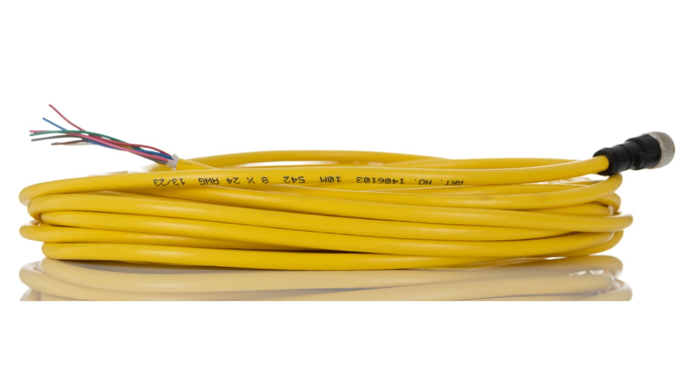 Phoenix Contact, センサアクチュエータケーブル, 24 AWG, コア数：8, SAC-8P-10.0-542/ FS SCO BKシリーズ