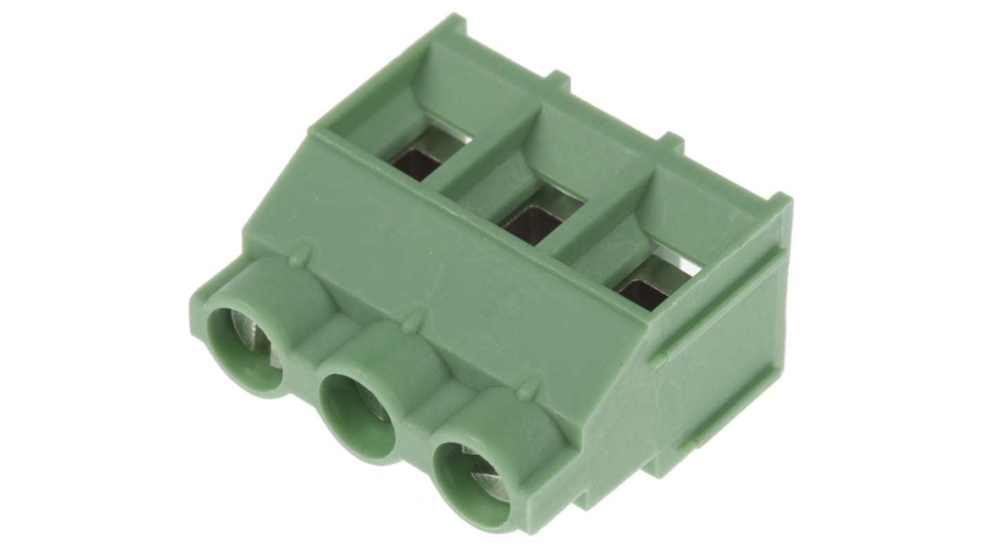 Phoenix Contact MKDS 5/3-7.62 Series PCB Terminal Block, 3-Contact, 7.62mm Pitch, Through Hole Mount, 1-Row, Screw