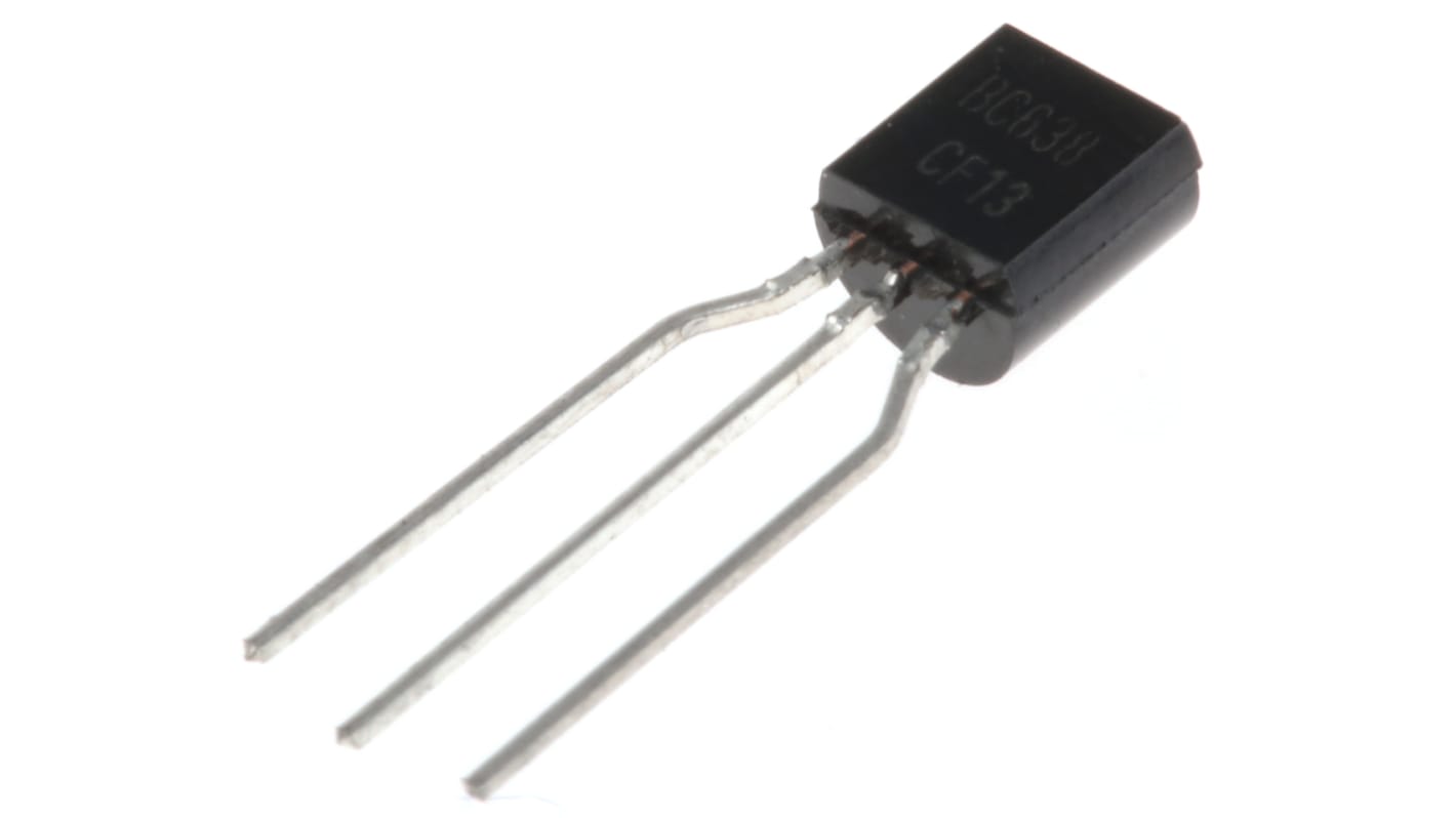 onsemi BC638TA THT, PNP Transistor –60 V / -1 A 50 MHz, TO-92 3-Pin