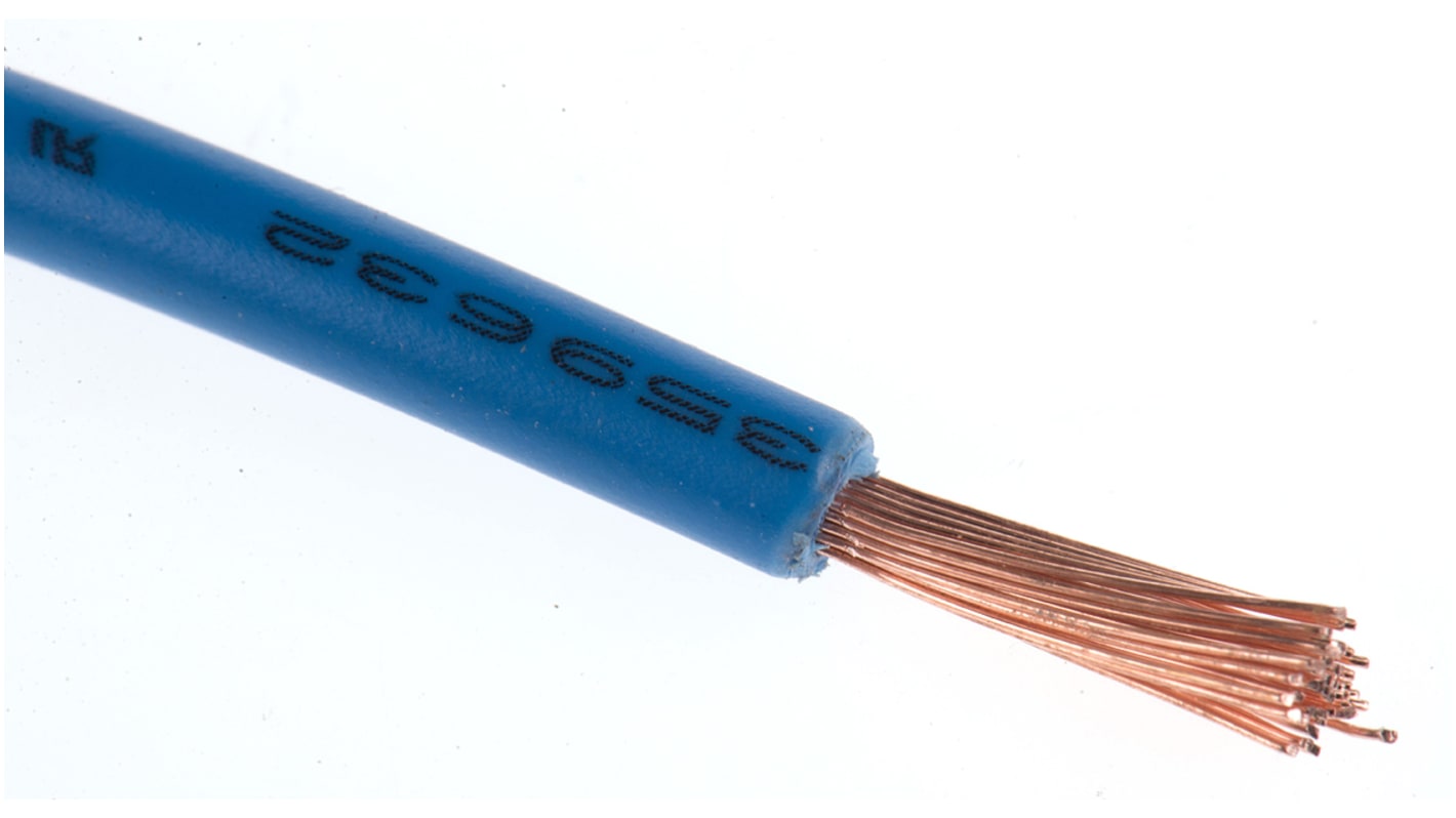 Cable con Triple Certificación RS PRO, área transversal 2,5 mm² Filamentos del Núcleo 50/0,25 mm Azul Medio, 1 kV,