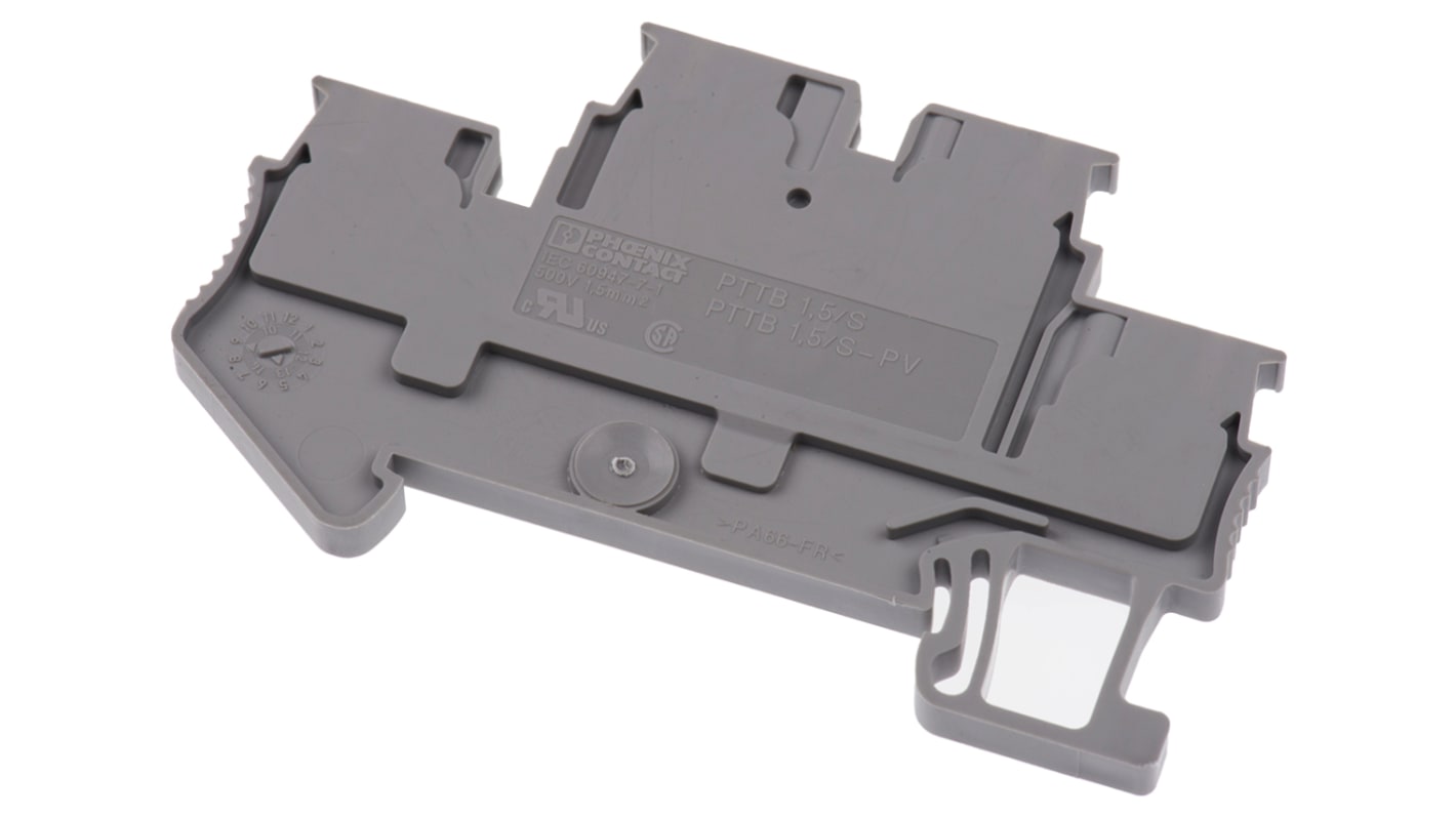 Phoenix Contact PTTB 1.5/S Series Grey Double Level Terminal Block, 1.5mm², Double-Level, Push In Termination