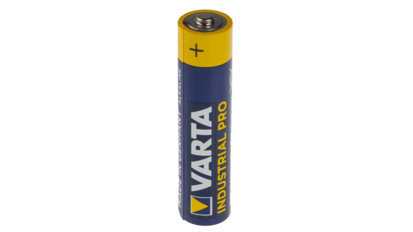 Baterías AAA Alcalina, Varta Industrial, 1.5V, terminación tipo