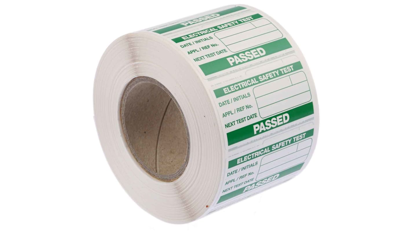 Seaward 339A318 PAT Testing Label, For Use With Portable Appliance ...