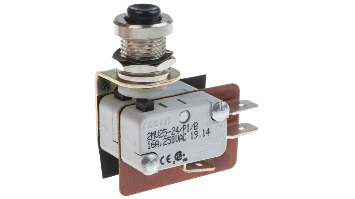 Microinterruptor, Botón DPST 16 A a 250 V ac