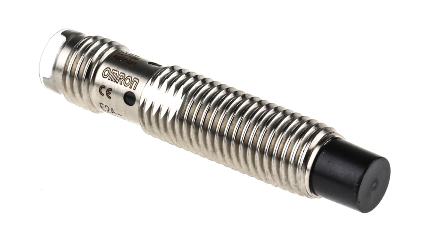 Omron Inductive Barrel-Style Proximity Sensor, M8 x 1, 4 mm Detection, PNP Output, 12 → 24 V dc, IP67