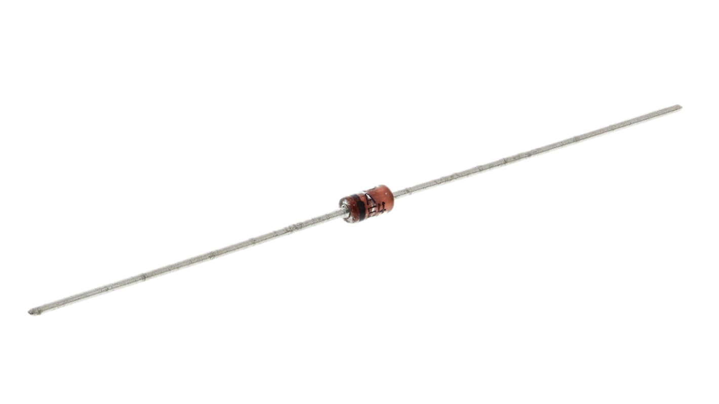 onsemi 2.72 (Dia.) x 5.2mm Simple 1N4745ATR +200 °C 1 W 5μA 16Ω -65 °C Montaje en orificio pasante 16V 1 -65 →