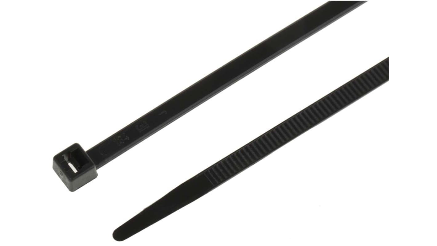 Phoenix Contact Cable Tie, 290mm x 4.8 mm, Black Nylon, Pk-100