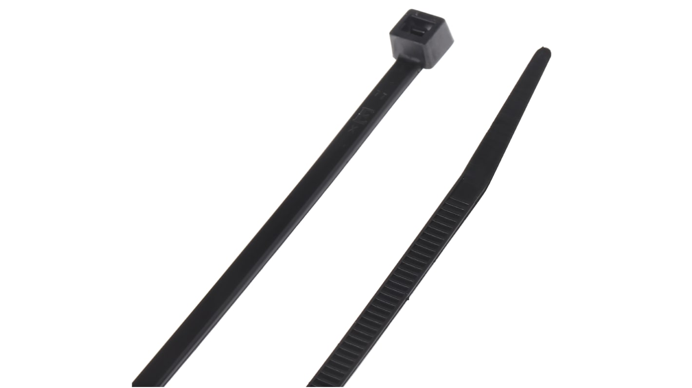 Kabelová vázací páska nerozpojitelná 200mm 4,8 mm Černá Nylon 66