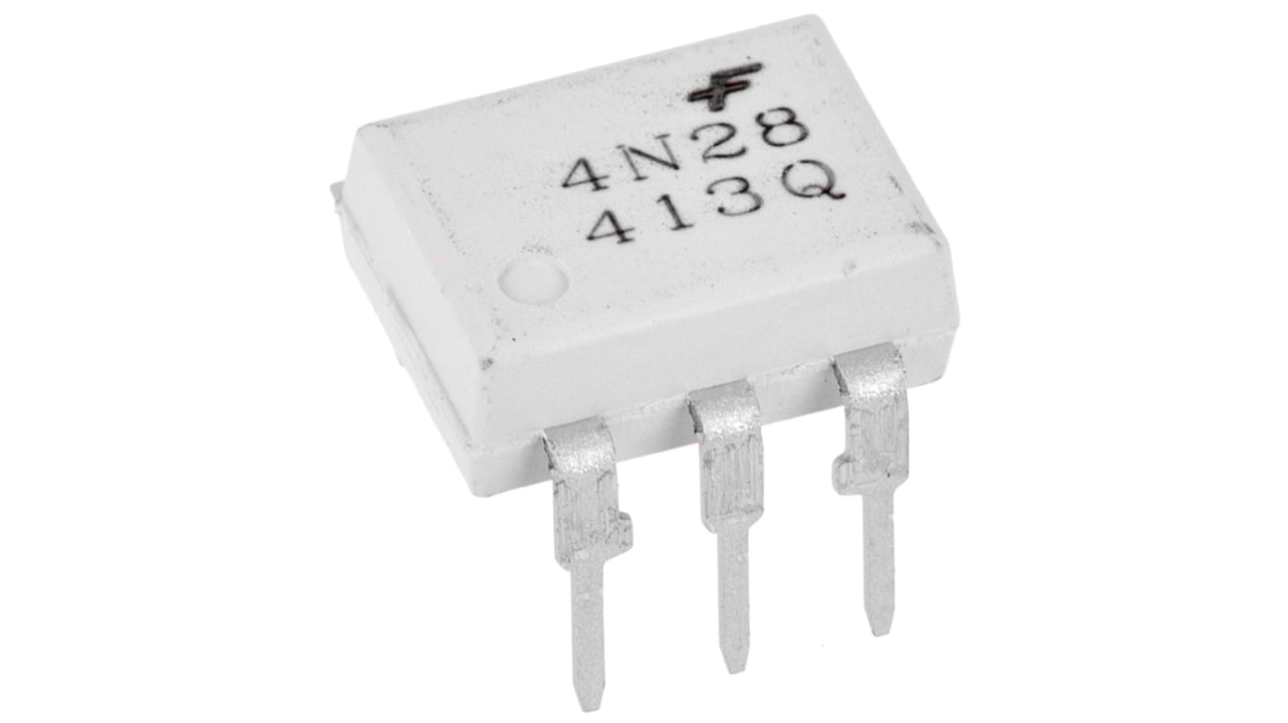 Optoacoplador onsemi de 1 canal, Vf= 1.5V, Viso= 7.500 Vrms, IN. DC, OUT. Fototransistor, mont. pasante, encapsulado