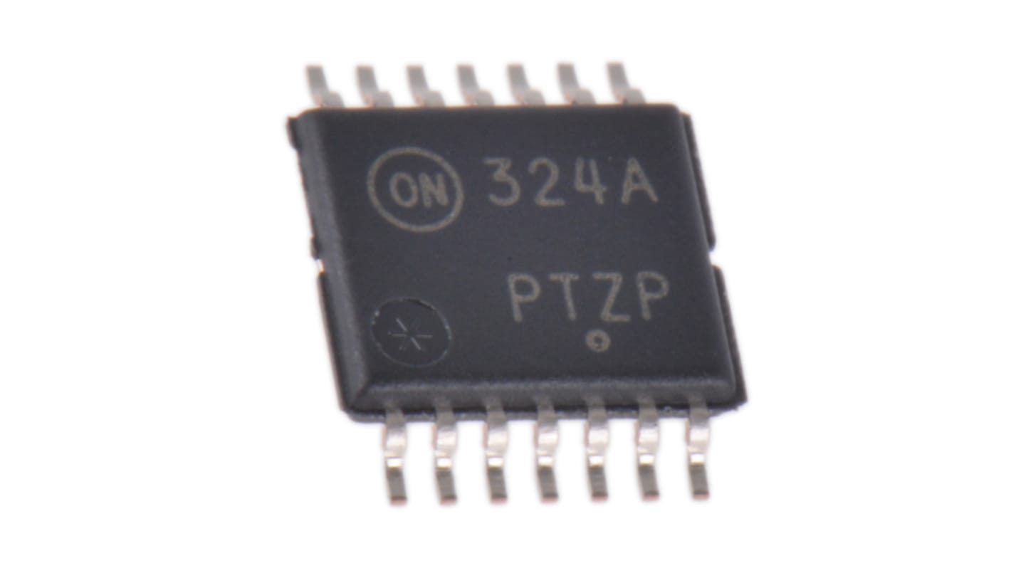 LM324ADTBG onsemi, Op Amp, 1MHz 20 kHz, 3 → 32 V, 14-Pin TSSOP